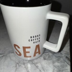 New Starbucks Reserve Roastery Seattle Books Coffee Rain 12oz Mug 2021 Design LE